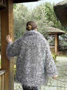 Premium Erya İthal Kürk Gri-leo