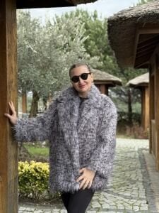 Premium Erya İthal Kürk Gri-leo