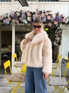 Premium Astarlı kısa KÜRK krem