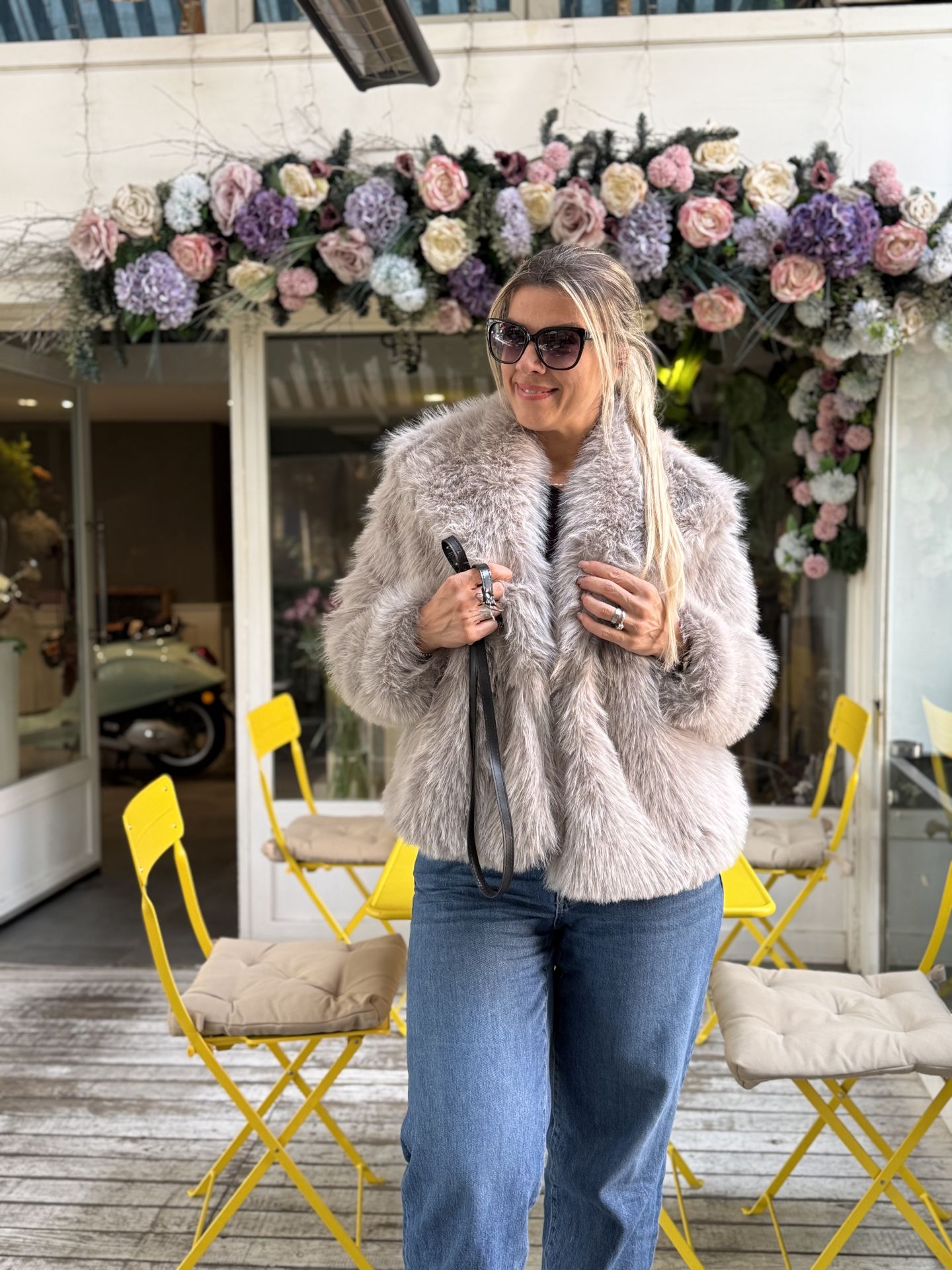 Premium Astarlı kısa KÜRK gri