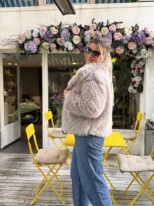 Premium Astarlı kısa KÜRK gri