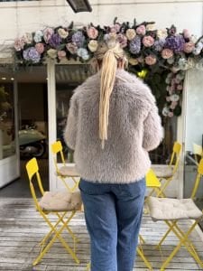 Premium Astarlı kısa KÜRK gri