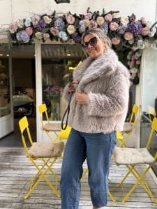 Premium Astarlı kısa KÜRK gri