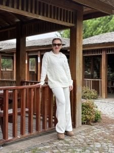 Teddy Triko takım Kırık beyaz