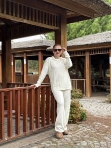 Teddy Triko takım Kırık beyaz