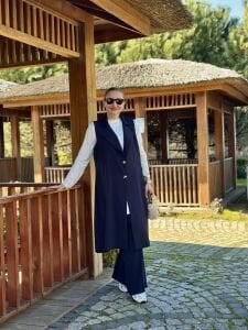 A.akay Crep Yelekli 2li Takım Lacivert