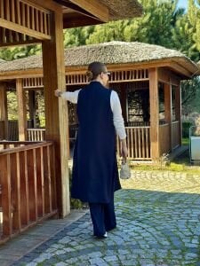 A.akay Crep Yelekli 2li Takım Lacivert