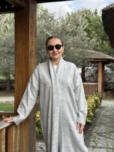 Yumoş Uzun Hırka Gri