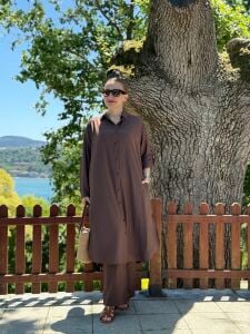 Polo Meylo Pamuk Tensel takım kahve