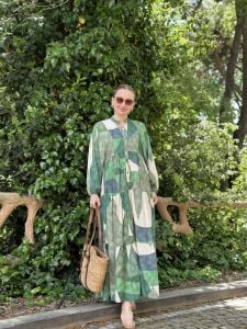 Premium Massimo Viskon Elbise Yeşil