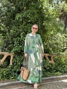 Premium Massimo Viskon Elbise Yeşil