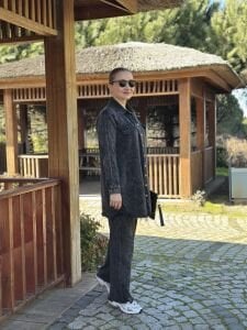 A.akay İncili Gömlek Takım Siyah