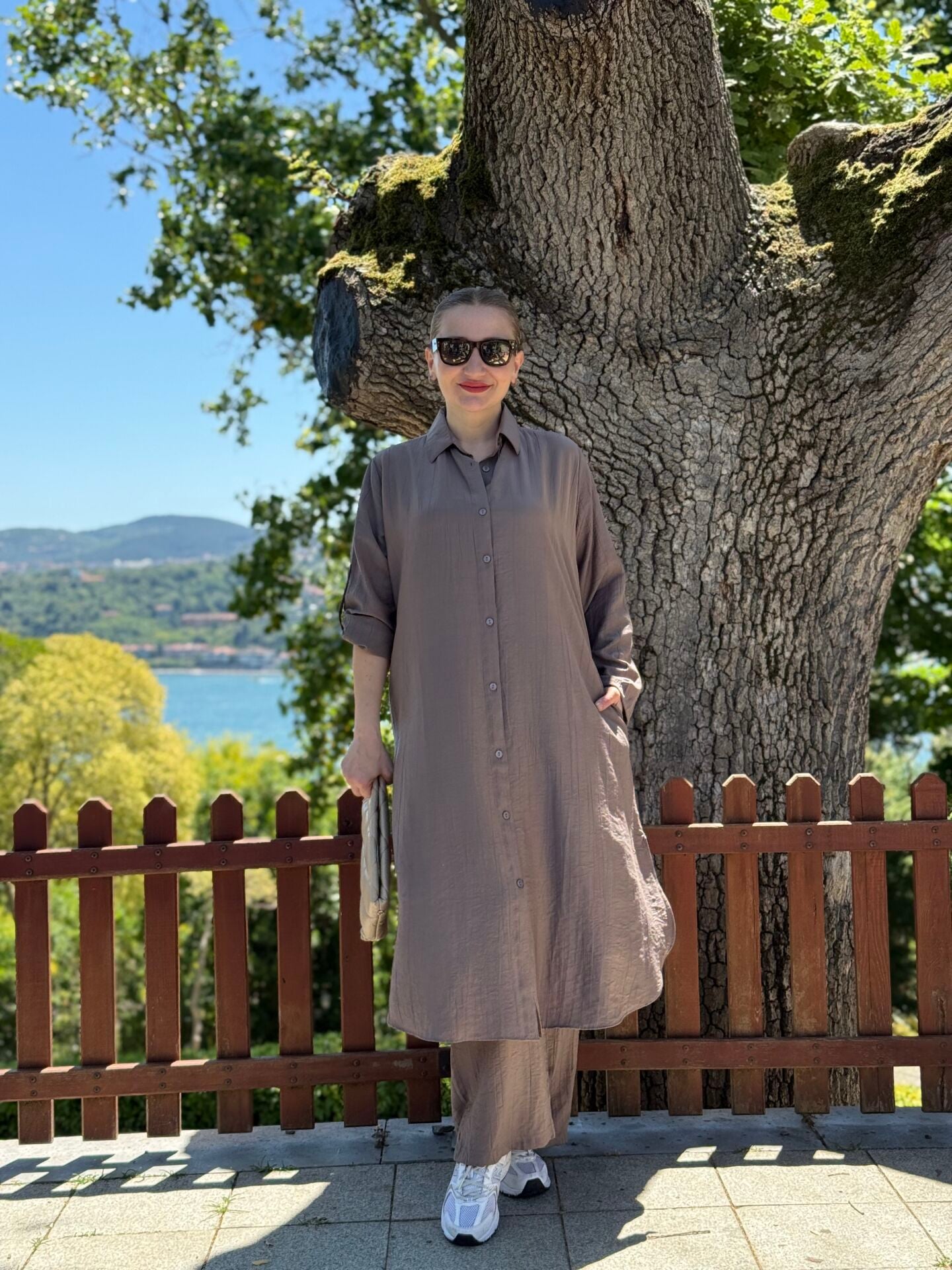 Polo Meylo Pamuk Tensel takım vizon