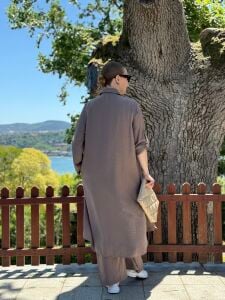Polo Meylo Pamuk Tensel takım vizon