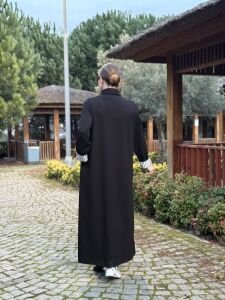 Gömlek yaka tasarım Oysho elbise Siyah