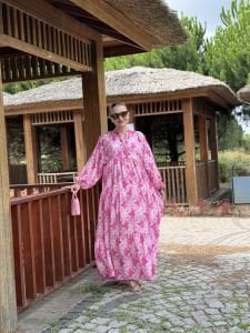 Berru tensel katleya elbise pembe