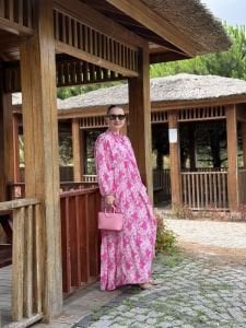 Berru tensel katleya elbise pembe