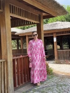 Berru tensel katleya elbise pembe