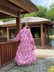 Berru tensel katleya elbise pembe