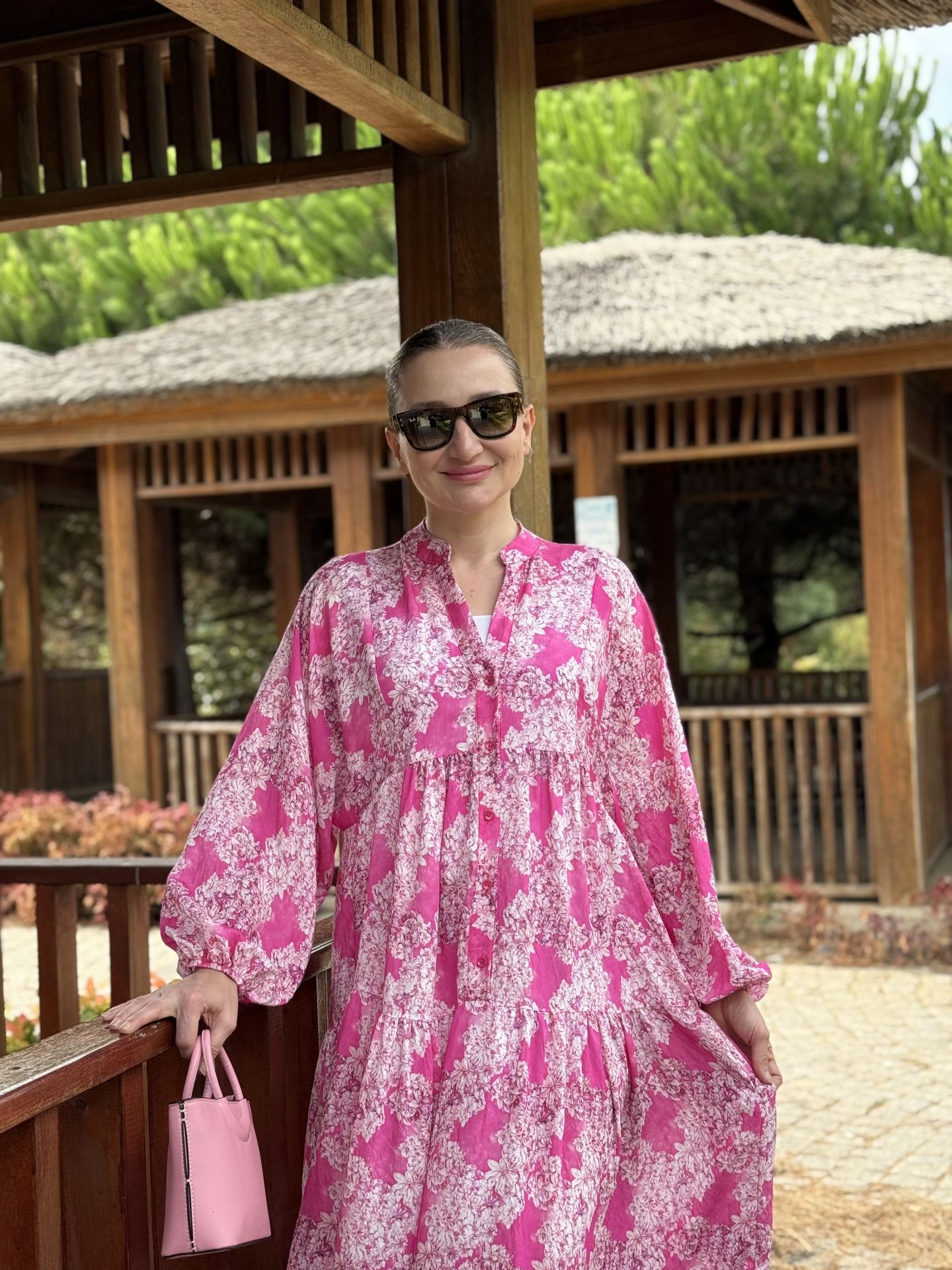 Berru tensel katleya elbise pembe