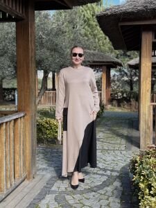 Asos etek ucu varaklı elbise Taş