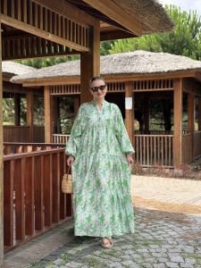 Berru tensel katleya elbise yeşil