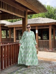 Berru tensel katleya elbise yeşil