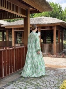 Berru tensel katleya elbise yeşil