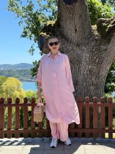Polo Meylo Pamuk Tensel takım pembe