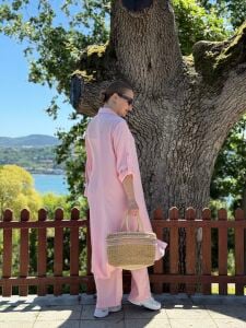 Polo Meylo Pamuk Tensel takım pembe