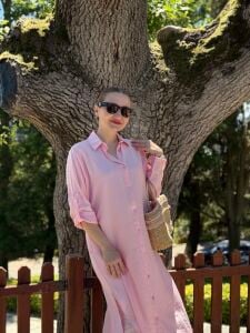 Polo Meylo Pamuk Tensel takım pembe