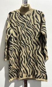 Triko tunik-elbise zebra camel