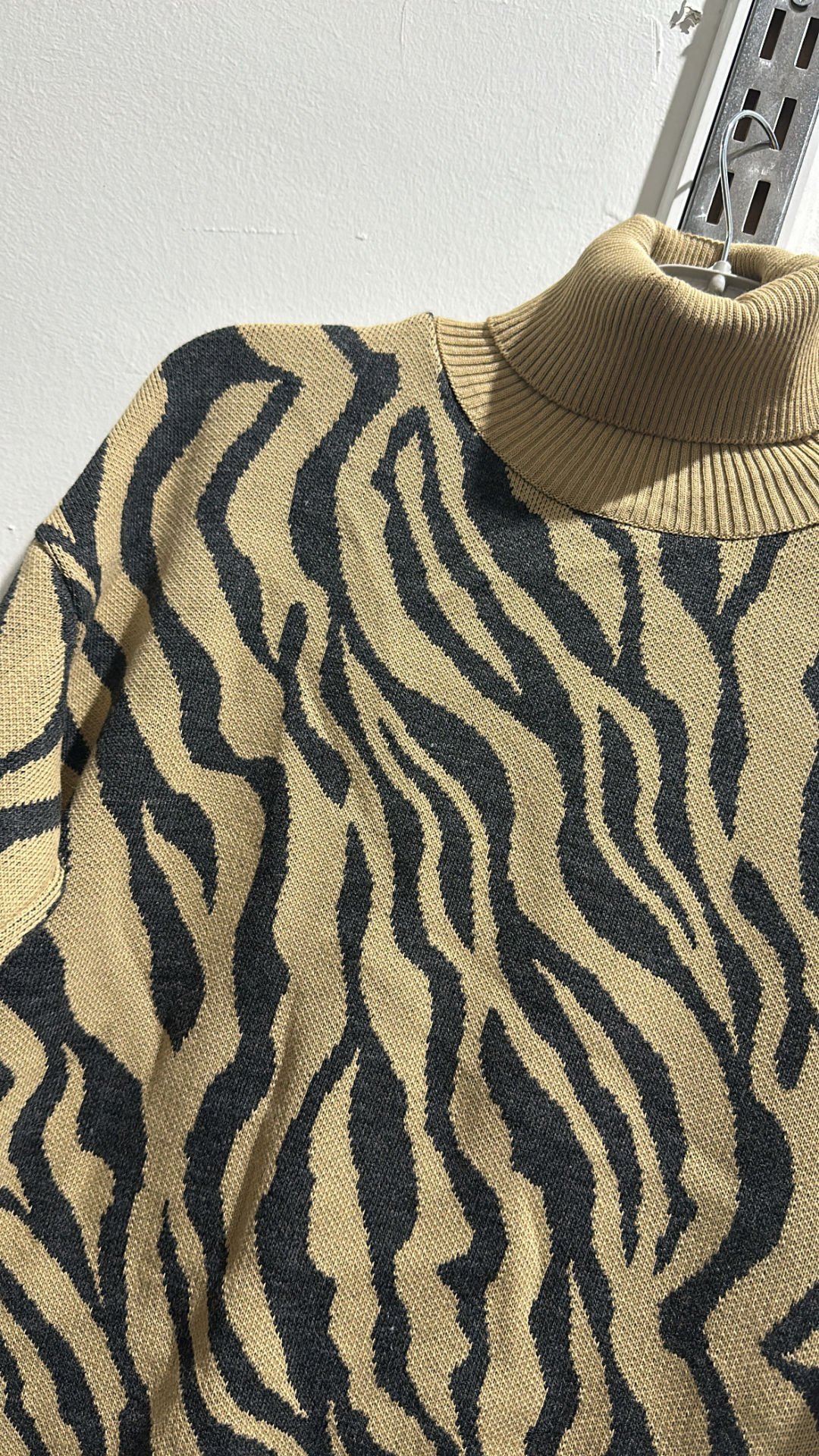 Triko tunik-elbise zebra camel