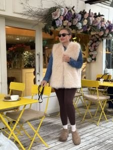 Premium Astarlı KÜRK Yelek Krem