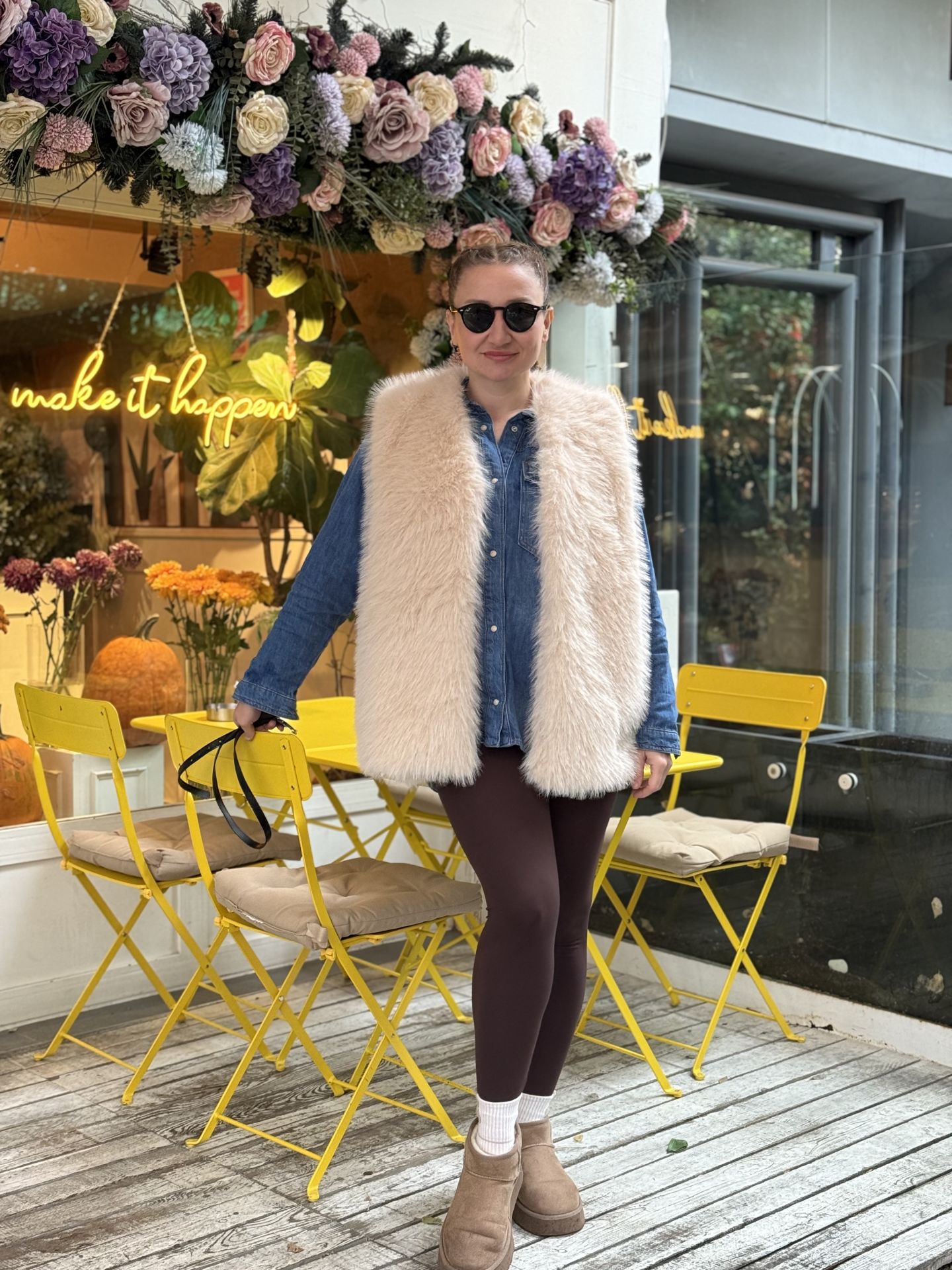 Premium Astarlı KÜRK Yelek Krem