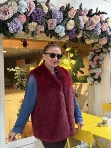 Premium Astarlı KÜRK Yelek Bordo