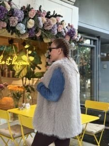 Premium Astarlı KÜRK Yelek Gri