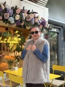 Premium Astarlı KÜRK Yelek Gri