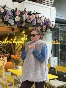 Premium Astarlı KÜRK Yelek Gri