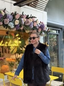 Premium Astarlı KÜRK Yelek Siyah