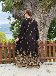 Polo mocca Viskon elbise siyah