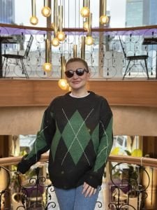 Siyah-yeşil BAKLAVA KAZAK