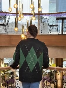 Siyah-yeşil BAKLAVA KAZAK