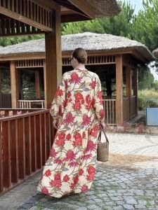 Sarı Floransa tensel katleya elbise