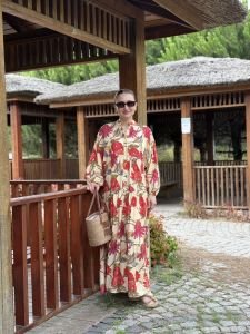 Sarı Floransa tensel katleya elbise