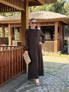 Cupra Modal Elbise Kahve