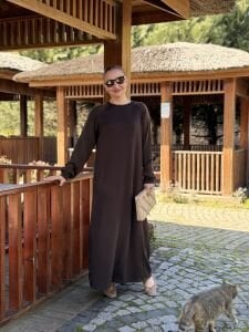 Cupra Modal Elbise Kahve