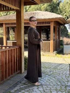 Cupra Modal Elbise Kahve