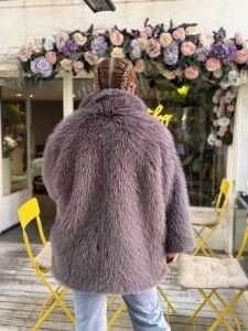 Premium Astarlı KÜRK uzun Antrasit