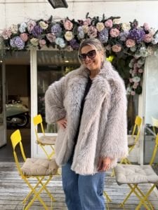 Premium Astarlı KÜRK uzun Gri